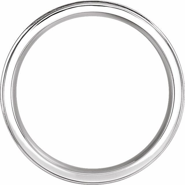 14k White 6 Mm Grooved Band Size 8