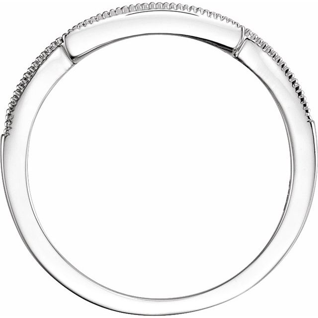 14k White 1/8 Ctw Natural Diamond Band