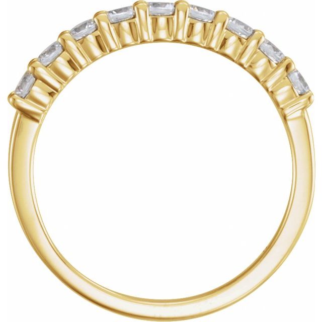 14K Yellow 1/2 CTW Natural Diamond Anniversary Band