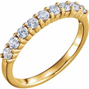 14K Yellow 1/2 CTW Natural Diamond Anniversary Band