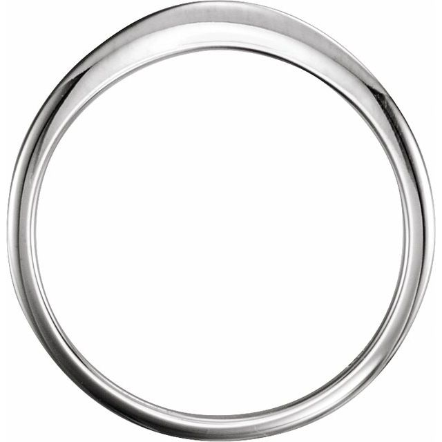 14k White #2 Matching Band With One-notch