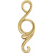 14k Yellow 28.5x9.3 Mm Freeform Pendant