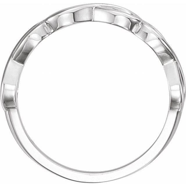 Sterling Silver Stackable Infinity-inspired Ring