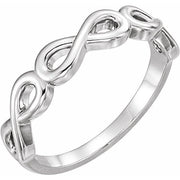 14k White Stackable Infinity-inspired Ring