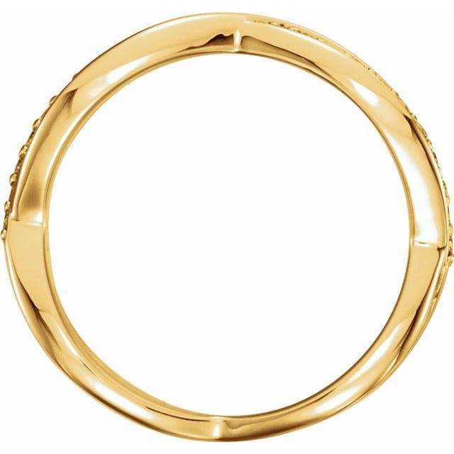 14k Yellow 1/8 Ctw Natural Diamond Infinity-inspired Ring