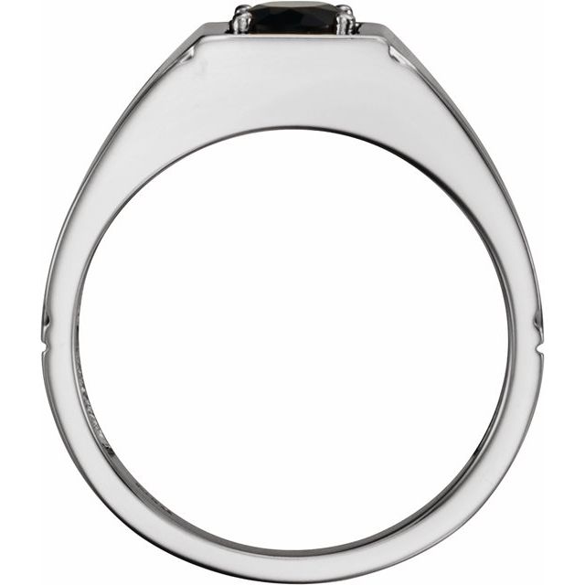 Sterling Silver Natural Black Onyx Ring