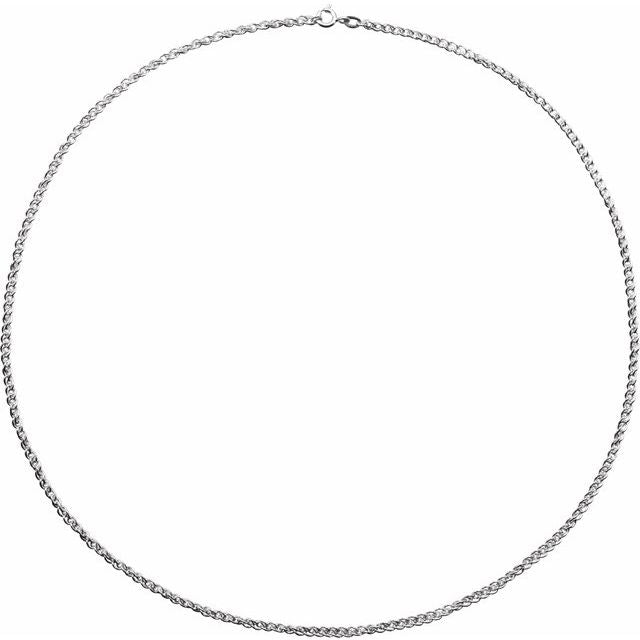 Sterling Silver 2 Mm Rope 16' Chain