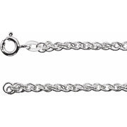 Sterling Silver 2 Mm Rope 18' Chain