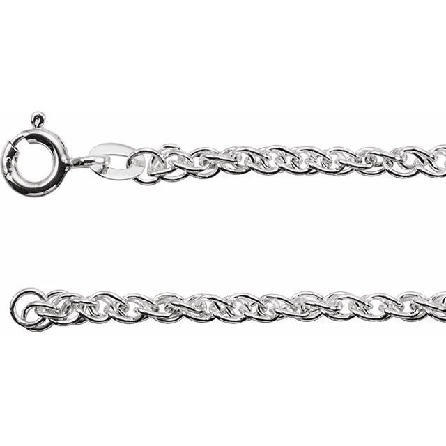 Sterling Silver 2 Mm Rope 18' Chain
