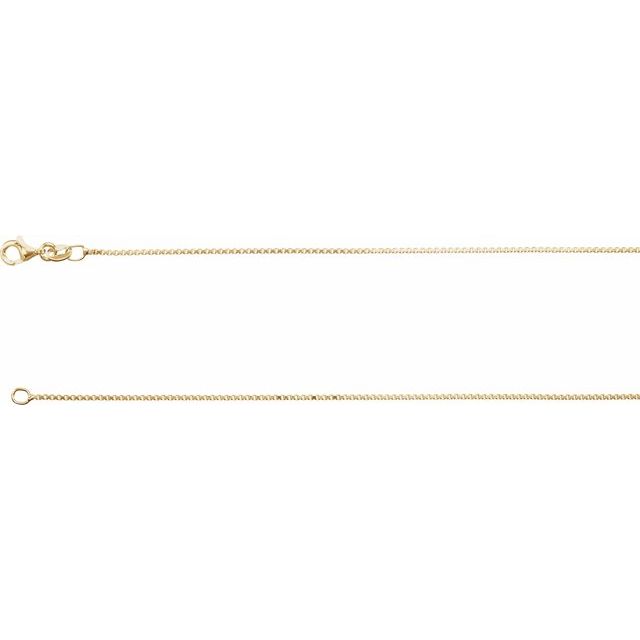 18k Yellow Vermeil Diamond-cut Box 18' Chain