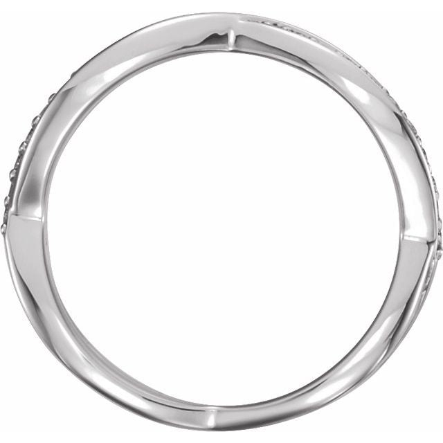 14k White 1/8 Ctw Natural Diamond Infinity-inspired Ring