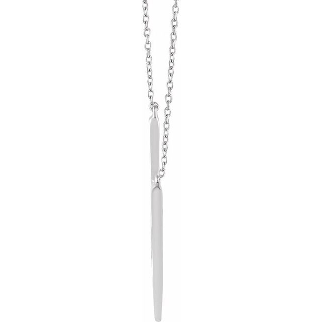 14k White V 16-18' Necklace