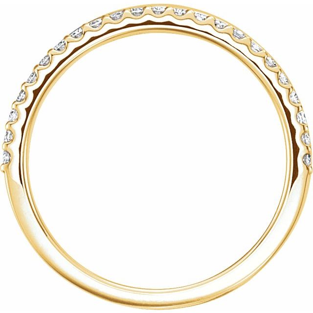 14k Yellow 1/5 Ctw Natural Diamond Criss-cross Ring
