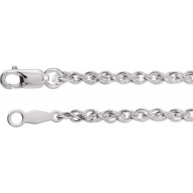 Sterling Silver 2 Mm Rope 18' Chain