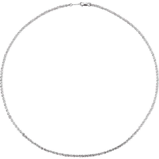 Sterling Silver 2 Mm Rope 18' Chain
