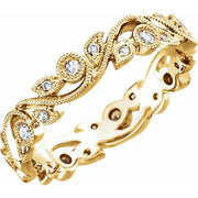 14k Yellow 1/4 Ctw Natural Diamond Eternity Band Size 7