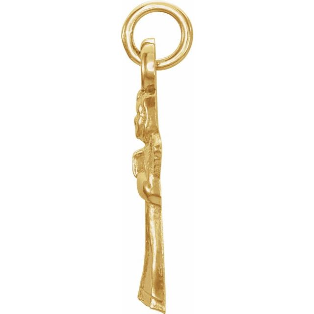 14K Yellow Praying Angel Pendant