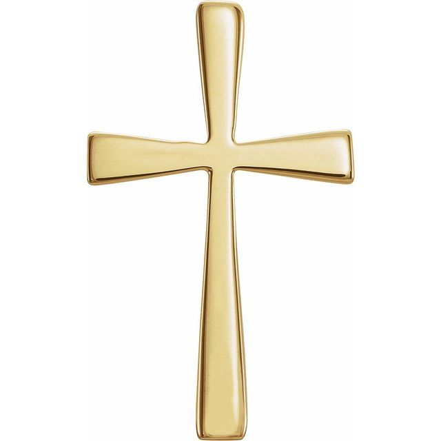 18K Yellow 18x11 mm Cross Pendant