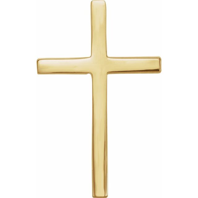 14k Yellow 17.4x11.1 Mm Cross Pendant