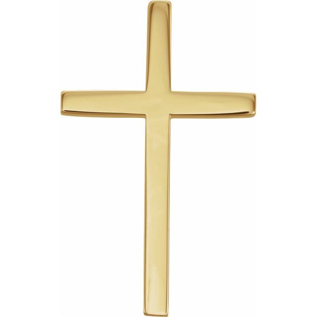 14K Yellow 25.7x15.7 mm Cross Pendant