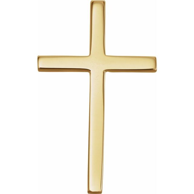14K Yellow 21.7x13.5 mm Cross Pendant