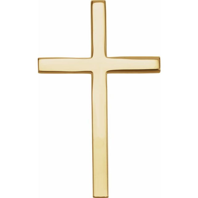 14K Yellow 29.5x18.2 mm Cross Pendant