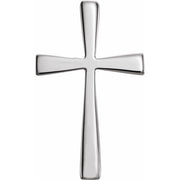 14K White 18x11 mm Cross Pendant