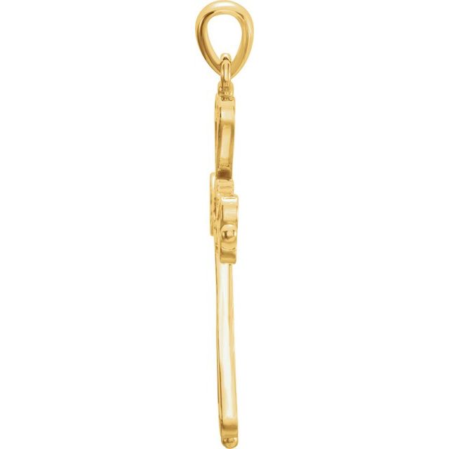 18K Yellow Cross Pendant