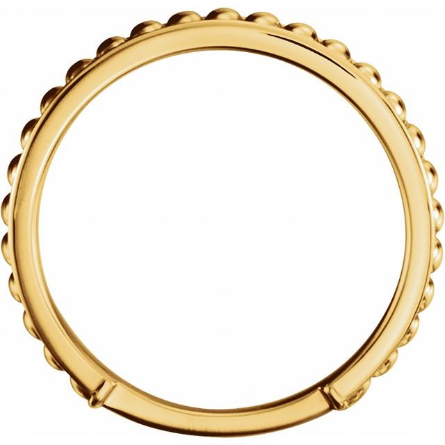 14k Yellow Stackable Bead Ring
