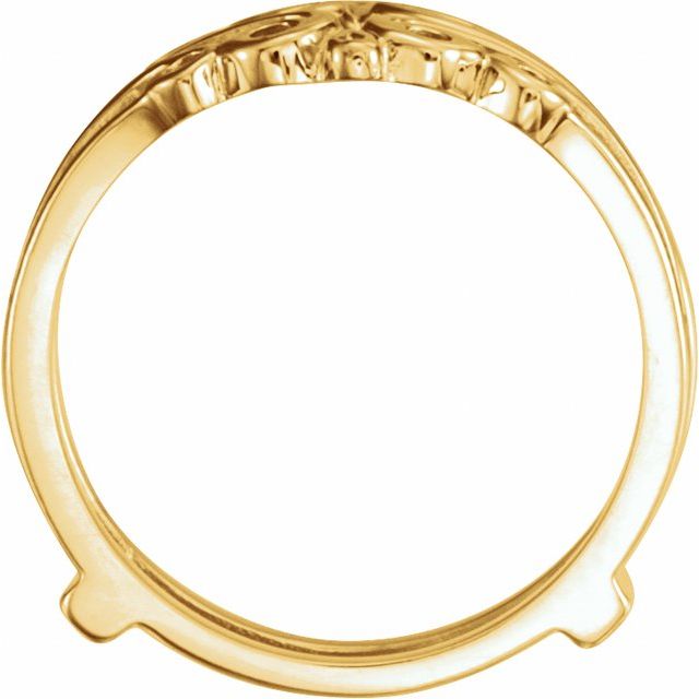 14k Yellow Scroll Ring Guard