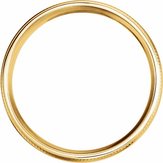 14k Yellow 6 Mm Coin Edge Design Band Size 12