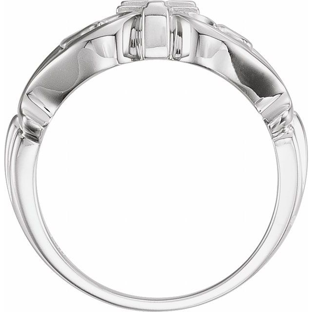 Sterling Silver Sculptural Cross Ring