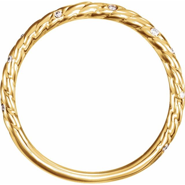 14k Yellow .04 Ctw Natural Diamond Rope Band