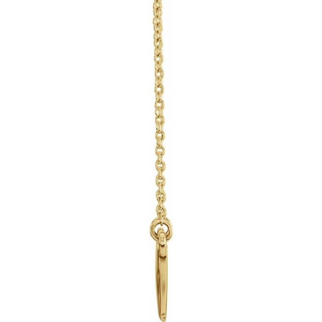 14k Yellow Shark Tooth 16-18' Necklace