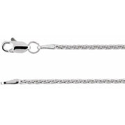 14K White 1.5 mm Wheat 7' Chain