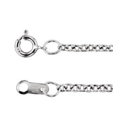 18K White 1.5 mm Cable 20' Chain