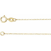 14K Yellow .75 mm Rope 20' Chain