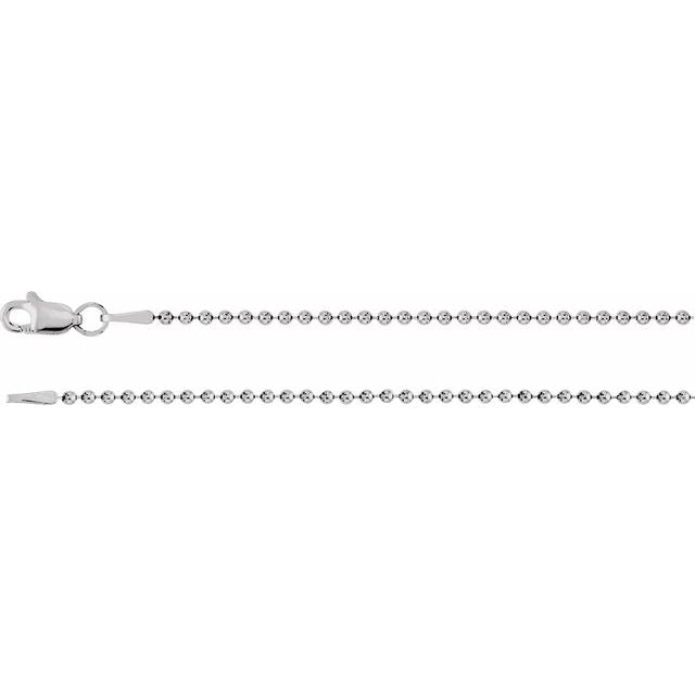 Sterling Silver 1.5 mm Hollow Bead 24' Chain