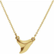 14k Yellow Shark Tooth 16-18' Necklace