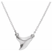 Sterling Silver Shark Tooth 16-18' Necklace