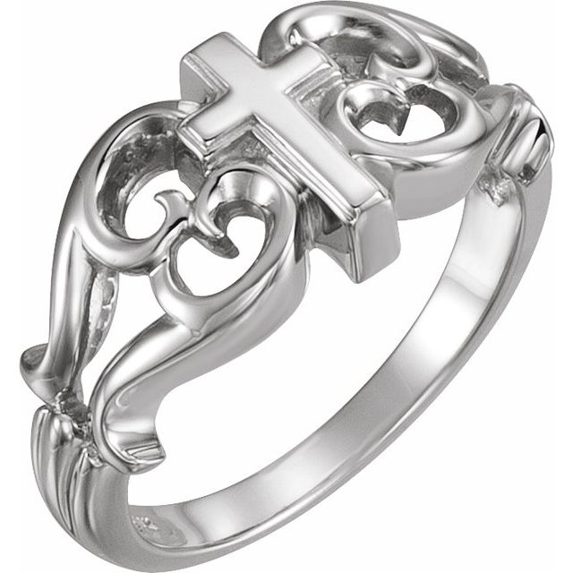 Sterling Silver Sculptural Cross Ring