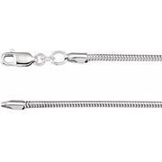 Sterling Silver 2 mm Snake 18' Chain