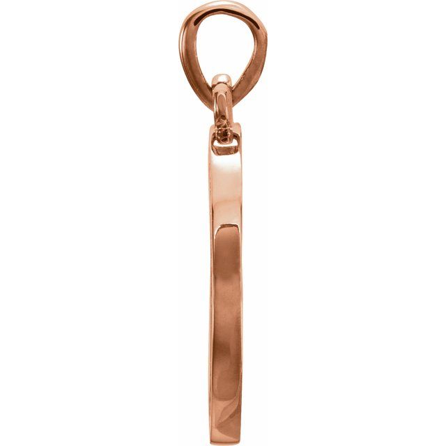 14k Rose 1/5 Ctw Natural Diamond Engravable 16-18' Necklace