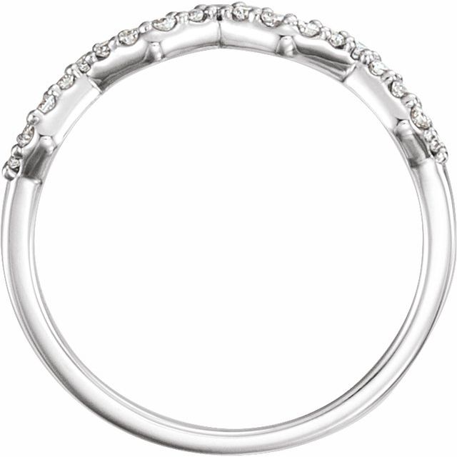 14k White 1/5 Ctw Natural Diamond Stackable Ring