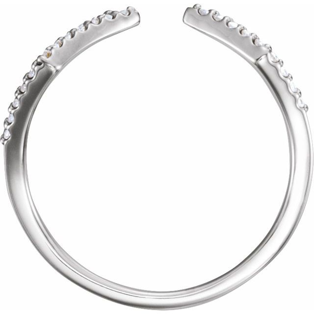 14k White 1/5 Ctw Natural Diamond Geometric Ring