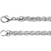 Sterling Silver 4 Mm Wheat 7' Chain