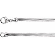 Sterling Silver 3.25 mm Round Snake 18' Chain