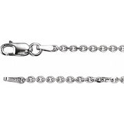 14K White 1.75 mm Diamond-Cut Cable 16' Chain