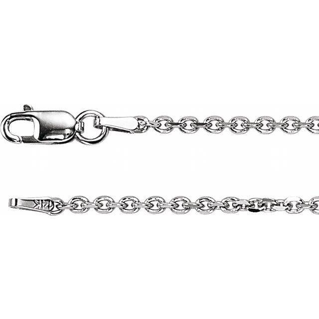 Sterling Silver 1.75 Mm Diamond-cut Cable 18' Chain