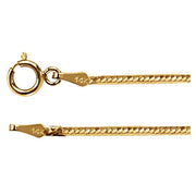 14K Yellow 1.5 mm Flexible Herringbone 18' Chain